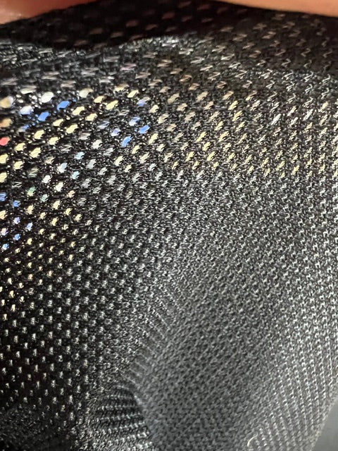Black 4-Way Stretch Athletic Mesh Fabric Nylon Spandex 60"W Sold by Yard