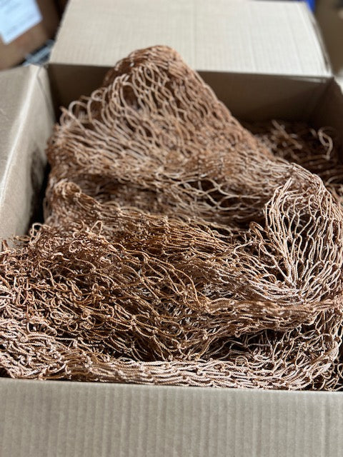 West Coast Netting K18T 1" Brown Poly Knotted Golf Barrier Impact Netting 9ft Wide - By Yard