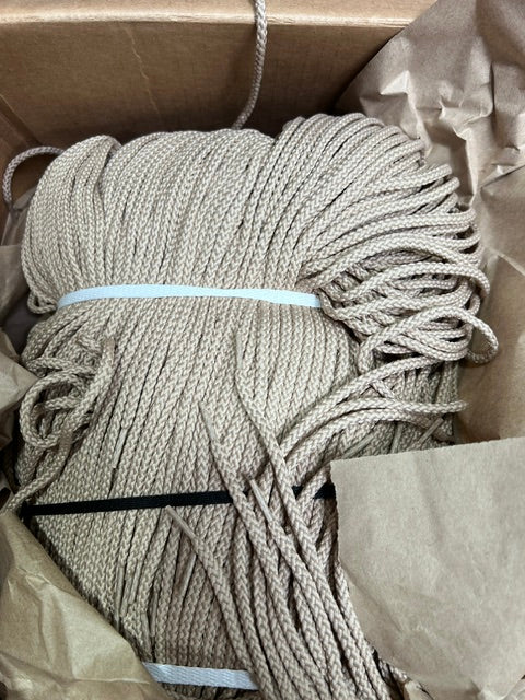 Cotton Drawstring Cord 45.5" Tan Made in USA Clothing Drawstring 10pc