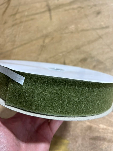 2" OD Green Loop Sew-On Fastener Tape Mil-Spec 25 Yard Roll