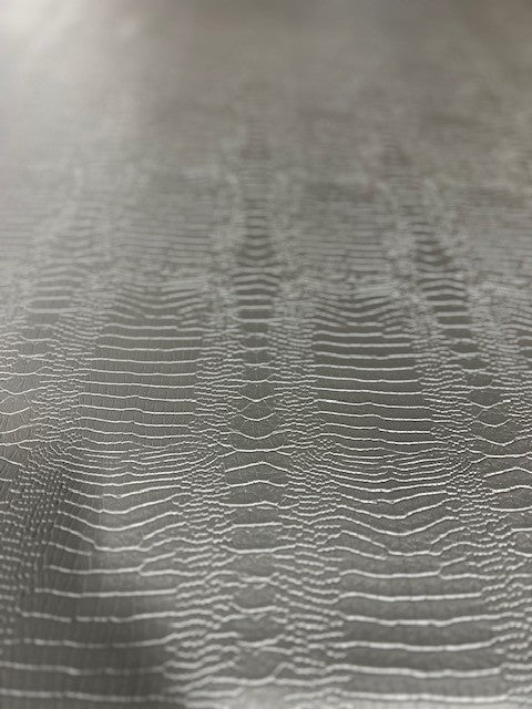 BLACK CROC/ALLIGATOR EMBOSSED VINYL AUTOMOTIVE SEAT COVER  UPHOLSTERY BY YARD
