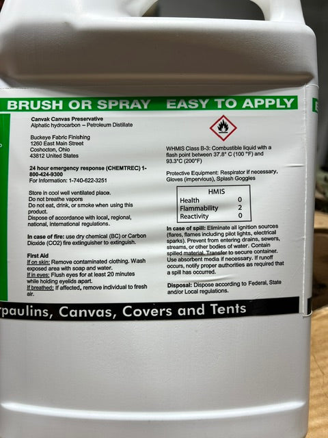 Canvak Canvas Preservative 1 Gallon Water Resistant Wax Tarps Tents Covers
