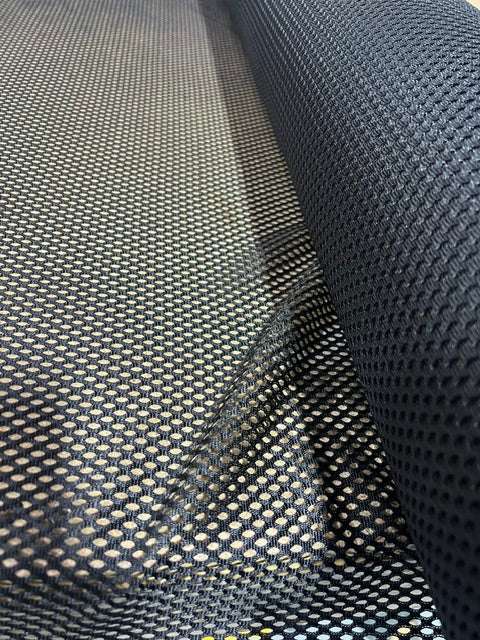 Black Stretch Lace Mesh Fabric 58" Wide Diamond Lattice Fishnet By The Yard