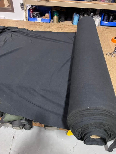 Charcoal Black Twill Automotive Seating Fabric 54" Wide By The Yard