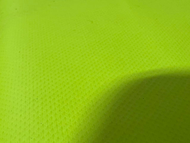 Neon Yellow Hi Vis Marine Vinyl Fabric 57" Wide Knit Back By The Yard