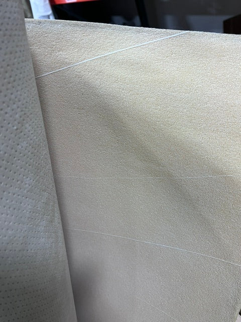 Light Cashmere Tan Perforated Suede Foam Backed Fabric 58" Wide - Auto Material