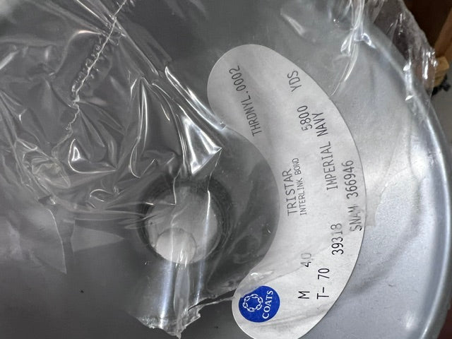 Coats Tristar T-70 Bonded Nylon Thread Imperial Navy 5800 Yds Military Mil-Spec