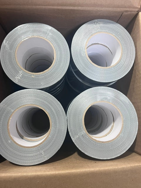 Silver Duct Tape 1.89in x 60yds Case of 24 Rolls Heavy Duty Cloth Tape