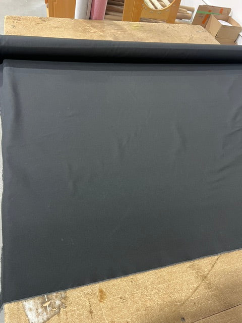 Black Canvas Duck Fabric 65in Wide Heavy Duty Plain Weave By The Yard
