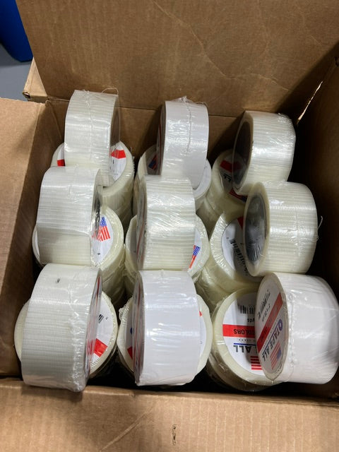 White & Clear Duct Tape Case Lot Mixed Colors Assorted Cloth Tape Pk 54