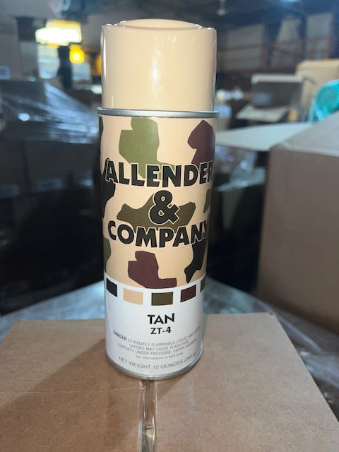Allender & Company Camouflage Spray Paint Tan ZT-4 12oz Case of 12 Military