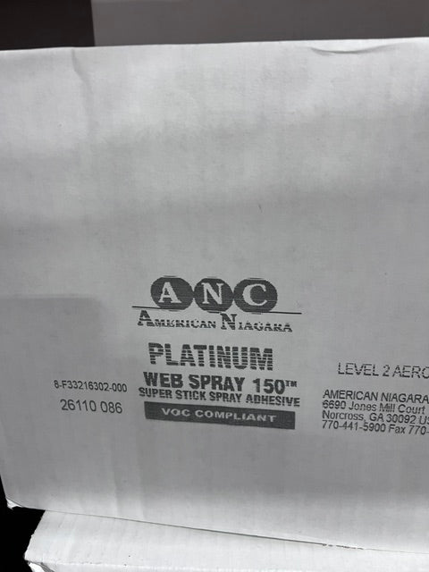 American Niagara Platinum Web Spray 150 Super Stick Adhesive Case of 12 Cans