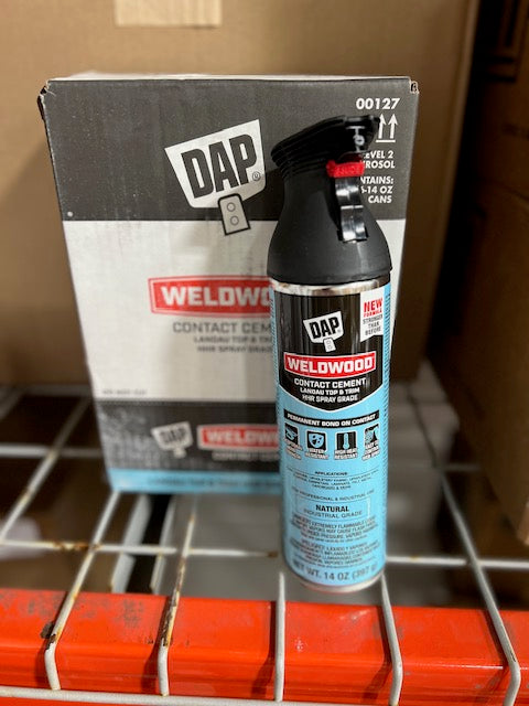 DAP Weldwood Landau Top Trim HHR Contact Cement Spray Adhesive Case of 6 14oz