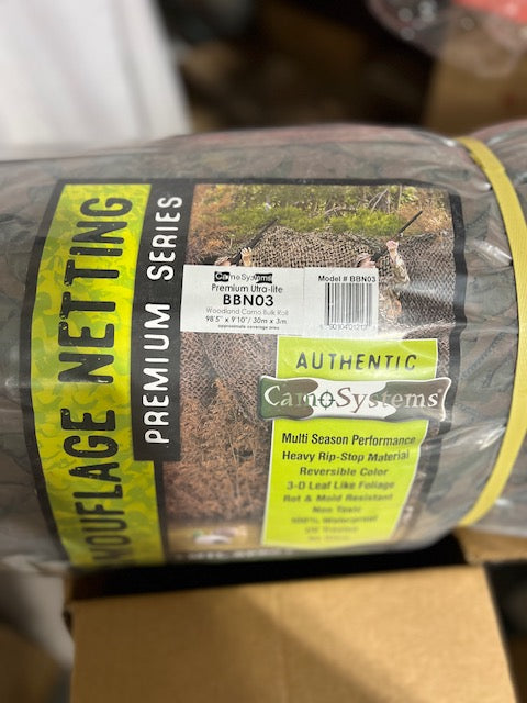 CamoSystems BBN03 Premium Ultra-Lite Woodland Camo Netting Cut to Order 3m Wide