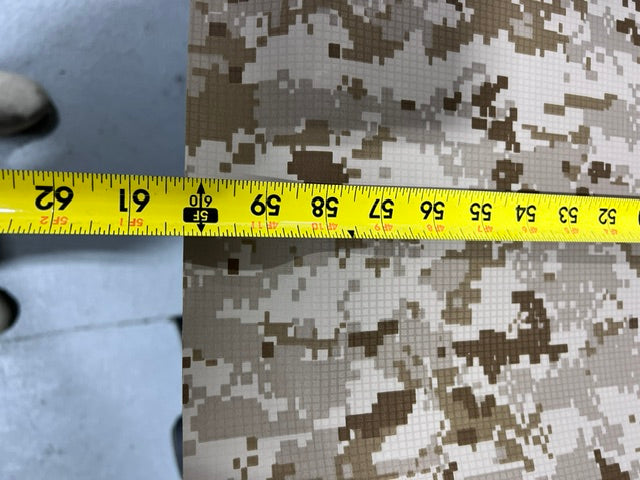 Desert Digital Camo Nylon Ripstop Fabric 60" Lightweight Water Repellent By Yard
