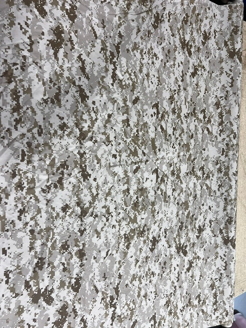 Desert Digital Camo Nylon Ripstop Fabric 60" Lightweight Water Repellent By Yard