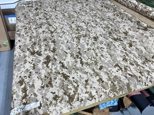 Desert Digital Camo Nylon Ripstop Fabric 60" Lightweight Water Repellent By Yard