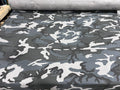 Urban Woodland Camo Heavy Weight Canvas Fabric 60" Wide Gray Black White By Yard