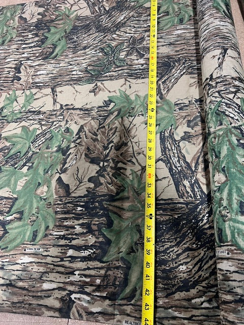 Authentic Vintage Realtree Camo Fabric 45" Lightweight Linen Feel By the Yard