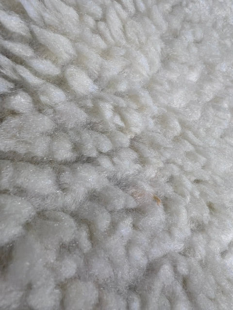 Cream Natural Sherpa Fleece Fabric Faux Sheepskin Lining 60" Wide By the Yard