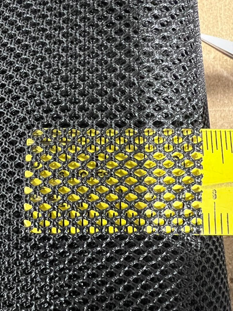 Black Tactical Molle Mesh Netting 57" Wide Apex Mills Military Knit By the Yard