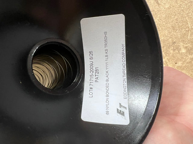 Bonded Nylon Thread Size 69 Tex 70 Black 1 lb Spool Eddington Made in USA Sewing