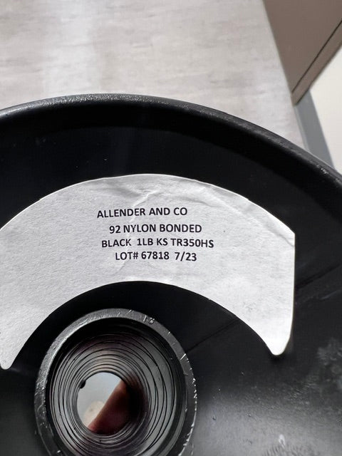 Bonded Nylon Thread Size 92 Tex 90 Black 1 lb Spool Eddington Made in USA Canvas