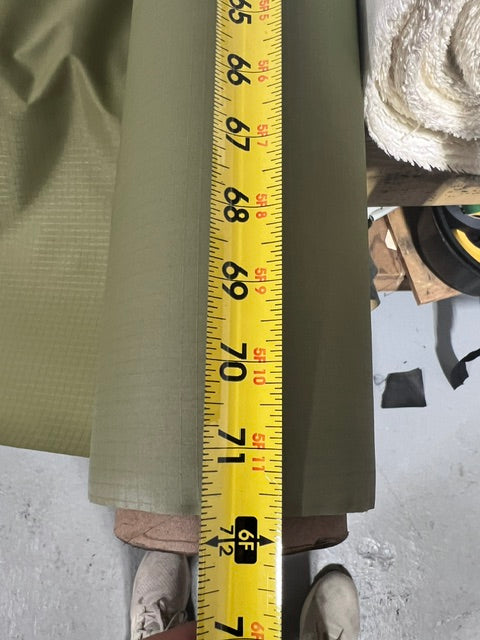 OD Green Ripstop 70D Nylon Fabric Coated Lightweight 72" Wide Tarp Tent BTY