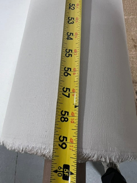 Bright White Cotton Canvas Duck Fabric Heavy Duty 60" Wide By The Yard